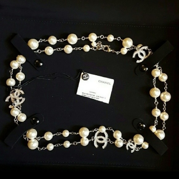 CHANEL Jewelry - Authentic New Chanel pearl & crystal long necklace